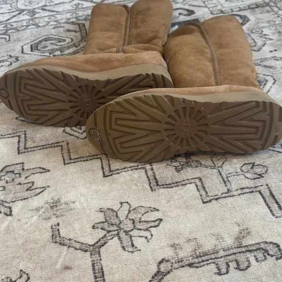 Ugg Chestnut Suede Wedge Boots - Picture 2 of 5